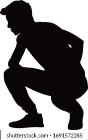 a man body silhouette vector