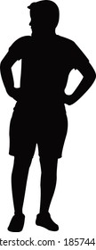 a man body silhouette vector
