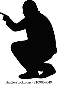 vector de silueta corporal de un hombre