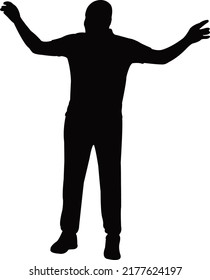a man body silhouette vector