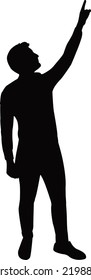 a man body silhouette vector