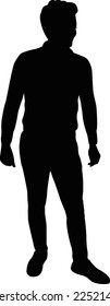 a man body silhouette vector