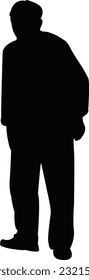 a man body silhouette vector