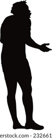 vector de silueta corporal de un hombre