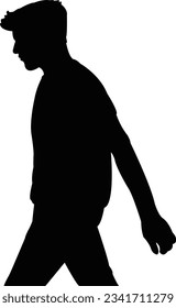 vector de silueta corporal de un hombre