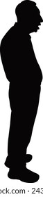 a man body silhouette vector