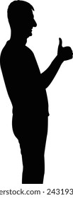Ein Mann Körper Silhouette Vektor