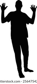 a man body silhouette vector