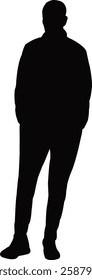 a man body silhouette vector