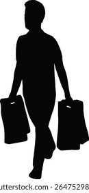 Un Vector de silueta de cuerpo de hombre
