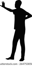 a man body silhouette vector