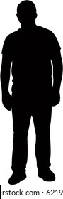 a man body silhouette vector