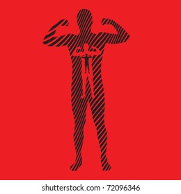 man body silhouette vector