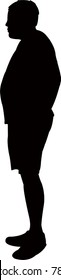 a man body silhouette vector
