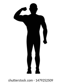 Man body silhouette vector, Human anatomy concept.