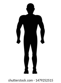 Man body silhouette vector, Human anatomy concept.