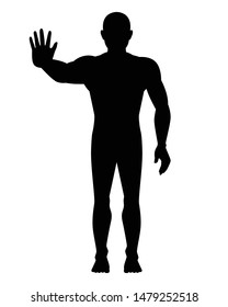 Man body silhouette vector, Human anatomy concept.