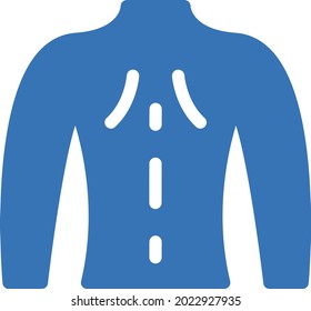 icono de color de glifo del vector del cuerpo del hombre