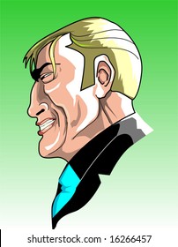 man with bold face	