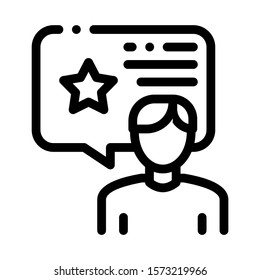 Man Bonus Consultant Icon Vector. Outline Man Bonus Consultant Sign. Isolated Contour Symbol Illustration