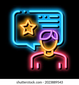 Man Bonus Consultant neon light sign vector. Glowing bright icon Man Bonus Consultant sign. transparent symbol illustration