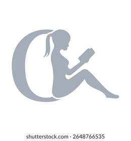 Man Book Logo combine with letter O vector template