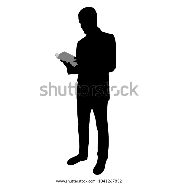 Man Book Silhouette Stock Vector (Royalty Free) 1041267832 | Shutterstock