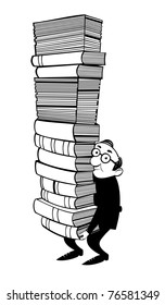 man with books