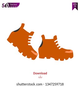 man boot shoes icon illustration