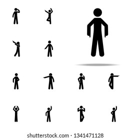 man botton, down icon. Man Pointing Finger icons universal set for web and mobile