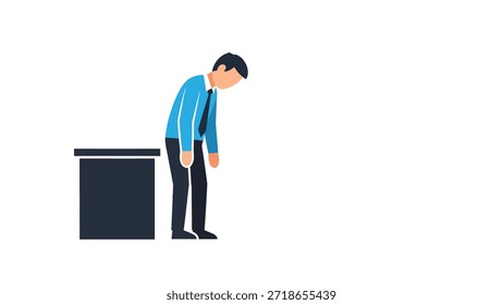 Hombre inclinándose hacia adelante expresando humildad y respeto