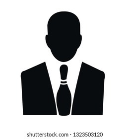 man with bowling tie icon vector