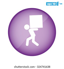 man and box