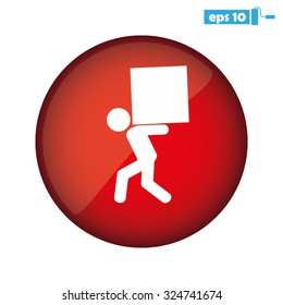 man and box