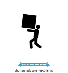 Man box icon vector illustration EPS 10.
