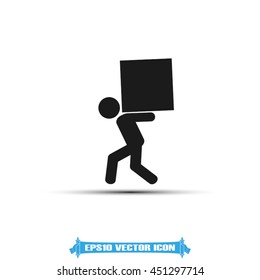 Man box icon vector illustration EPS 10.