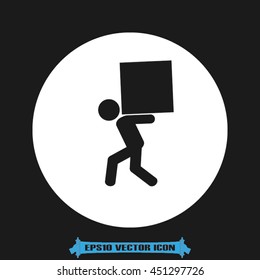 Man box icon vector illustration EPS 10.