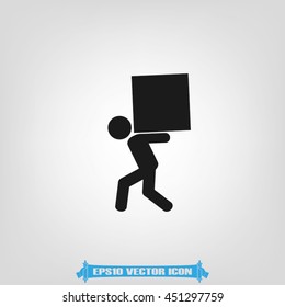 Man box icon vector illustration EPS 10.