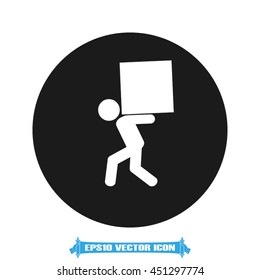 Man box icon vector illustration EPS 10.