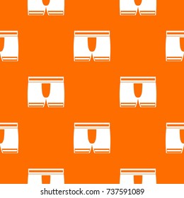 Man boxer briefs pattern repeat seamless in orange color for any design. Vector geometric illustration