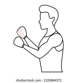 man with boxing gloves
