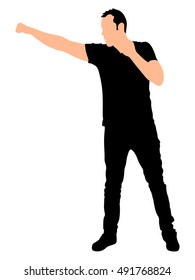 man in boxing stance