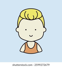 Man boy character face avatar vector icon. Hipster symbol. Avatar character portrait signs. Graph symbol for your web site design, logo, app, UI