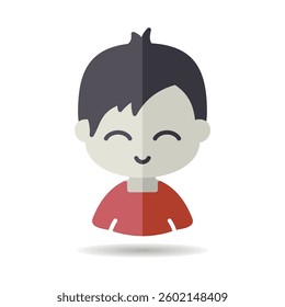 Man boy character face avatar vector icon. Avatar character portrait signs. Graph symbol for your web site design, logo, app, UI