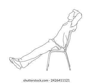 Hombre, Niño Línea Arte Dibujo