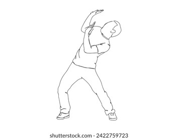 Man, Boy Single Line Drawing