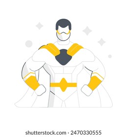 A man and a boy are standing next to each other, with the man wearing a cape and the boy wearing a costume. Concept of adventure and fun, as if the two are about to embark on a journey together