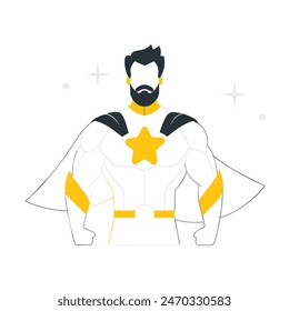 A man and a boy are standing next to each other, with the man wearing a cape and the boy wearing a costume. Concept of adventure and fun, as if the two are about to embark on a journey together