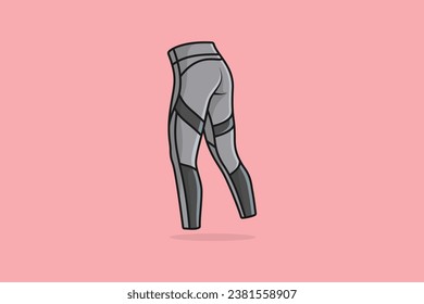 Man and Boys Bottom Wear Jogger vector illustration. Sports and Fashion objects icon concept. Men active trouser with compression leggings inner tight jogger vector design.