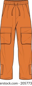 MAN AND BOYS CARGO JOGGER TROUSER WITH BOTH SIDE POCKETS VECTOR